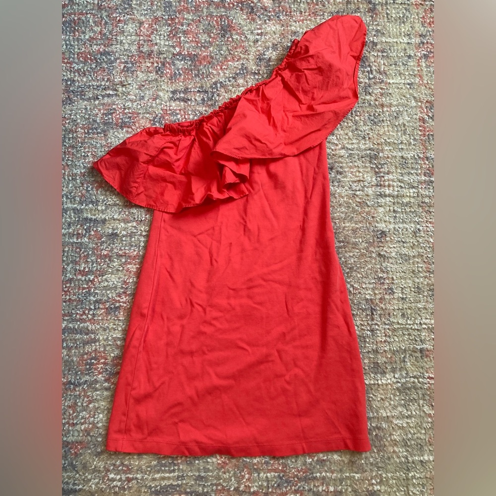 a New Day Red One Shoulder Mini Dress size XS